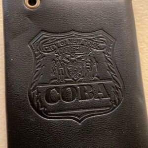 Black COBA Leather Badge & ID Case Wallet like new